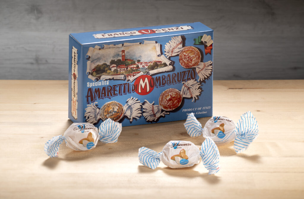 Confezione Vintage Blu Amaretti Cavalier Vicenzi
